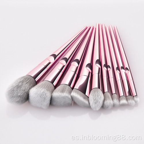 Luxury Rose Gold Cosmetic Professional Cepillos de maquillaje